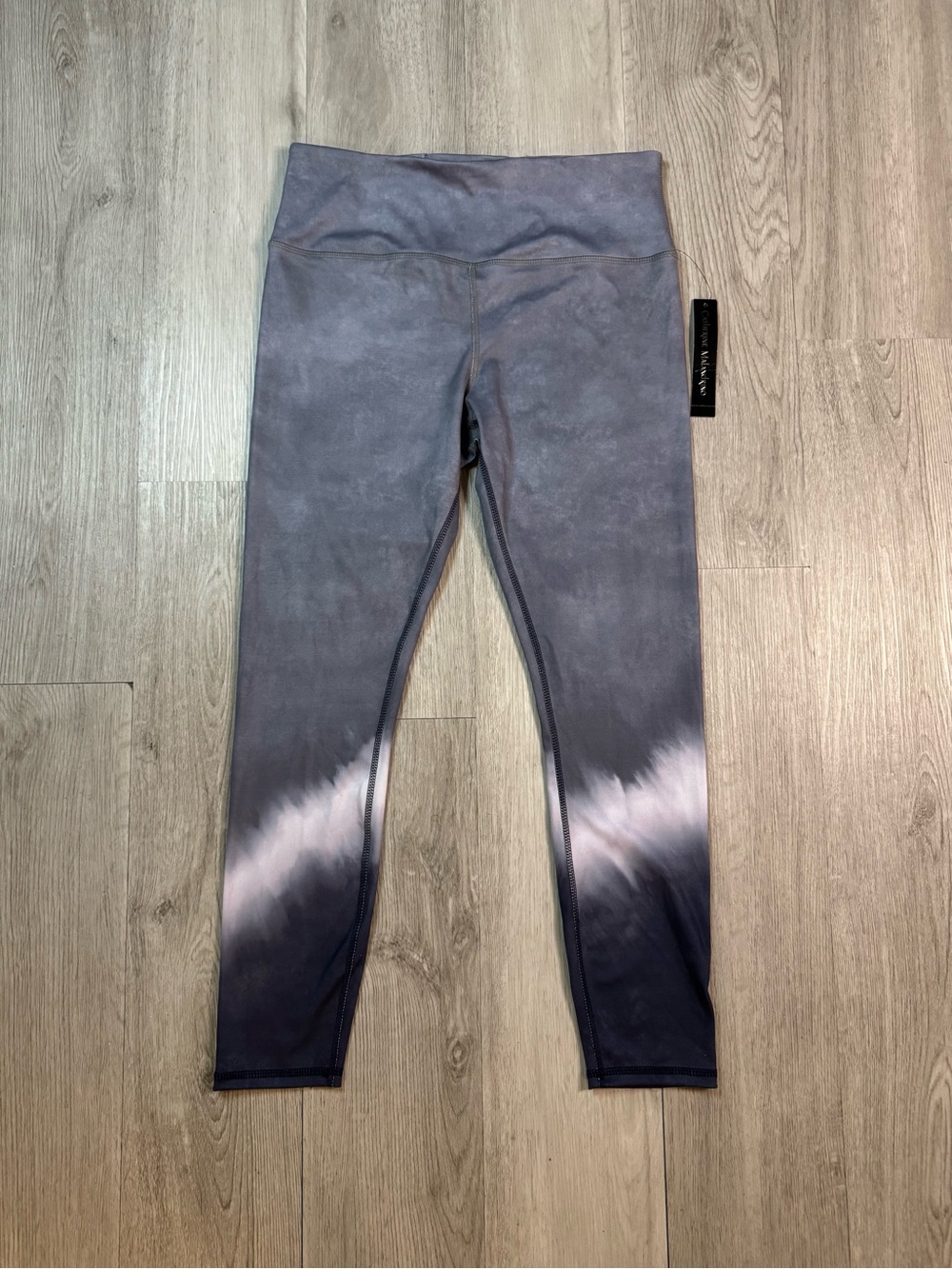 Catherine Malandrino blue white Tie-Dye High Rise Ankle Leggings Medium NWT.